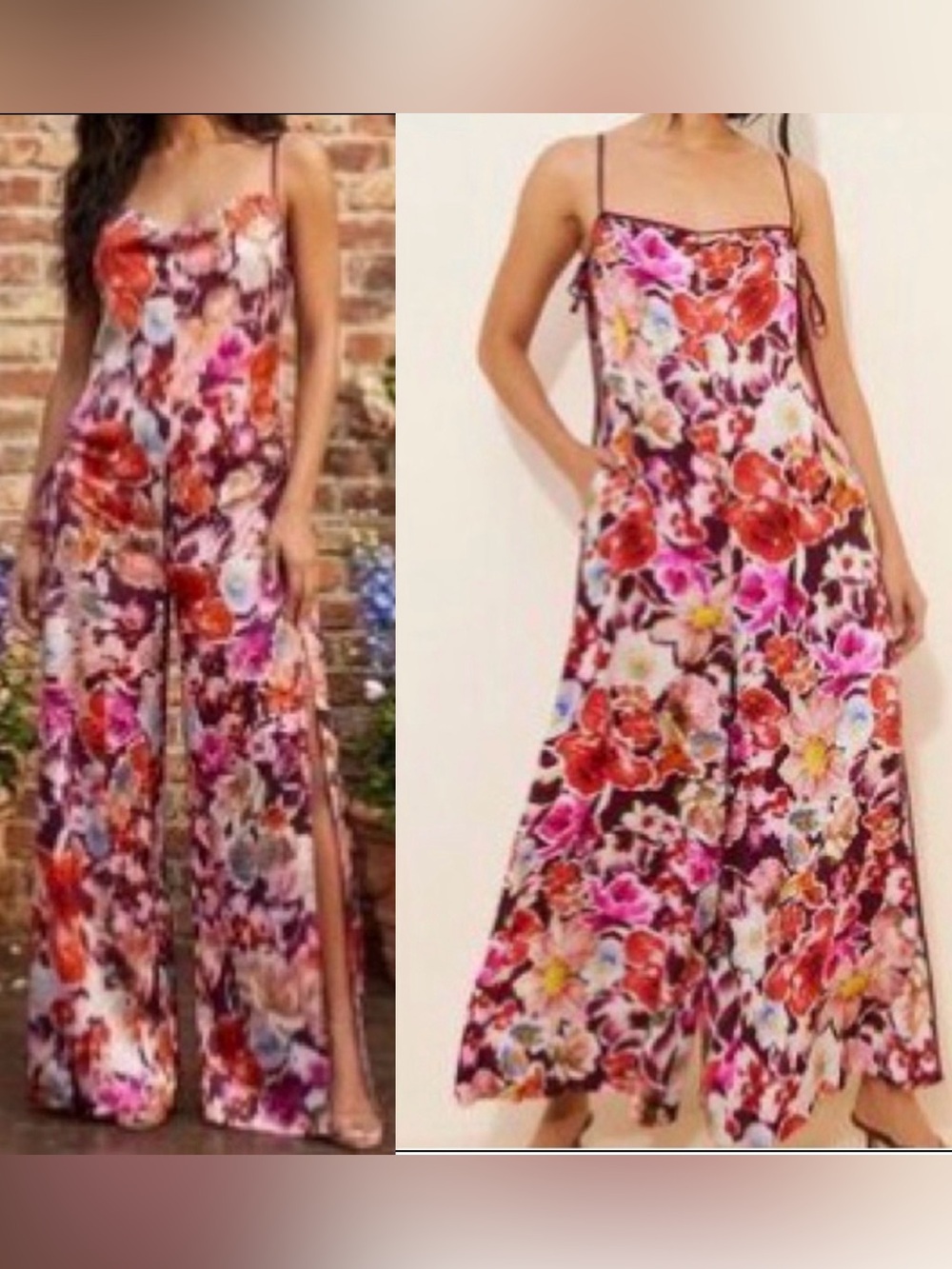 NWT By Anthropologie Printed Wide-Leg Jumpsuit